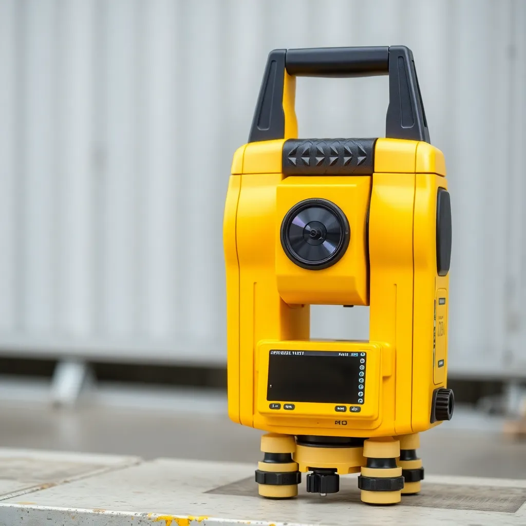 South A1 Android manual total station device with yellow and black body and screen